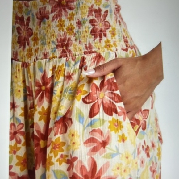 Billabong Smooth Sailing Floral High Waist Wide Leg Pants Women's Size M - Picture 4 of 12